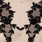 1 Pair 16" Length Black Beaded Floral Lace Appliques for Gothic Costume Veil Dress Design